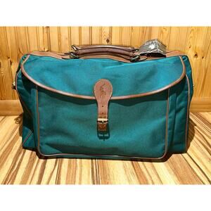 Dark Green With Leather Accents Polo Duffle bag NWT